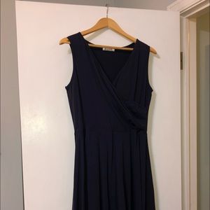 Navy cross front a line dress